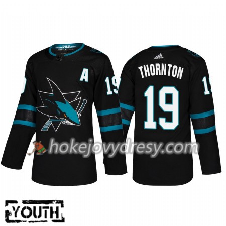 Dětské Hokejový Dres San Jose Sharks Joe Thornton 19 Alternate 2018-2019 Adidas Authentic